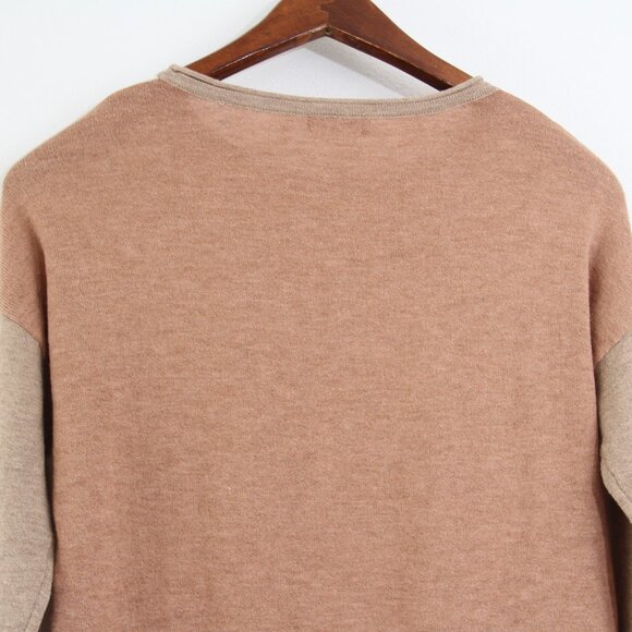 Smartwool Merino Wool Shadow Pine Colorblock Crew Sweater Almond Heather Size XS - Picture 13 of 16